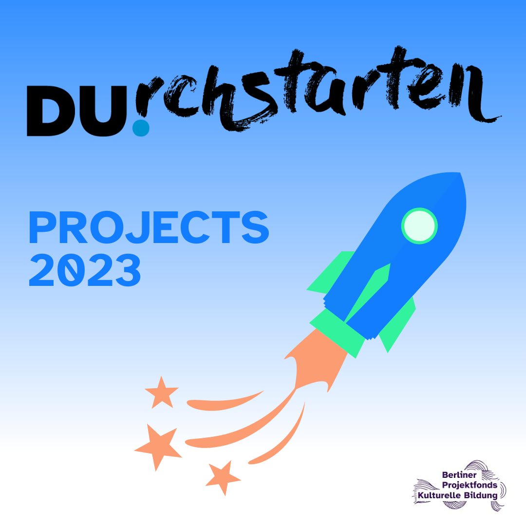 Durchstarten Projects 2023 mit Durchstartenlogo und Rakete